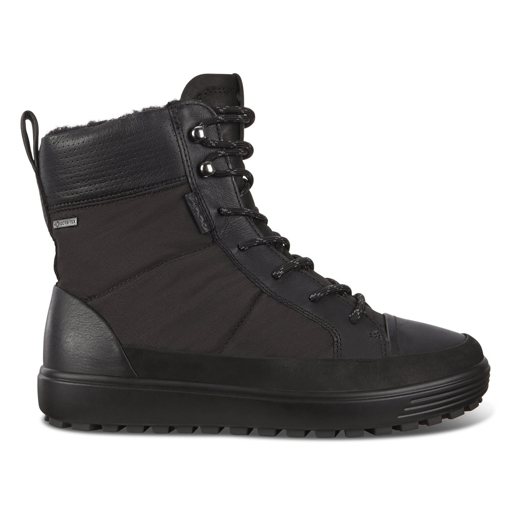 Womens Boots - ECCO Soft 7 Tred - Black - 5329KZQUY